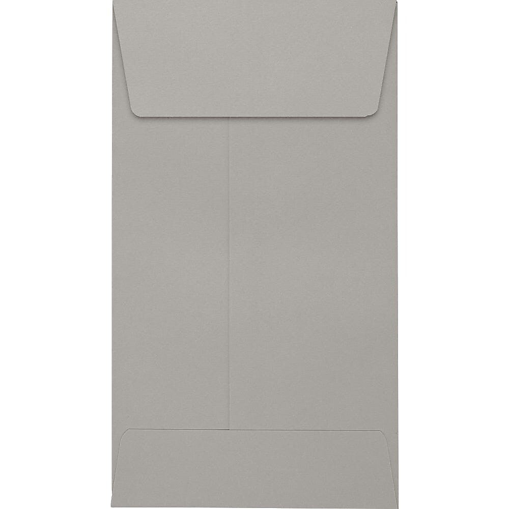 JAM Paper Self Seal #5 1/2 Coin Envelopes, 3 1/8" x 5 1/2", Pastel Gray, 50/Pack (512CO-28GK-50)