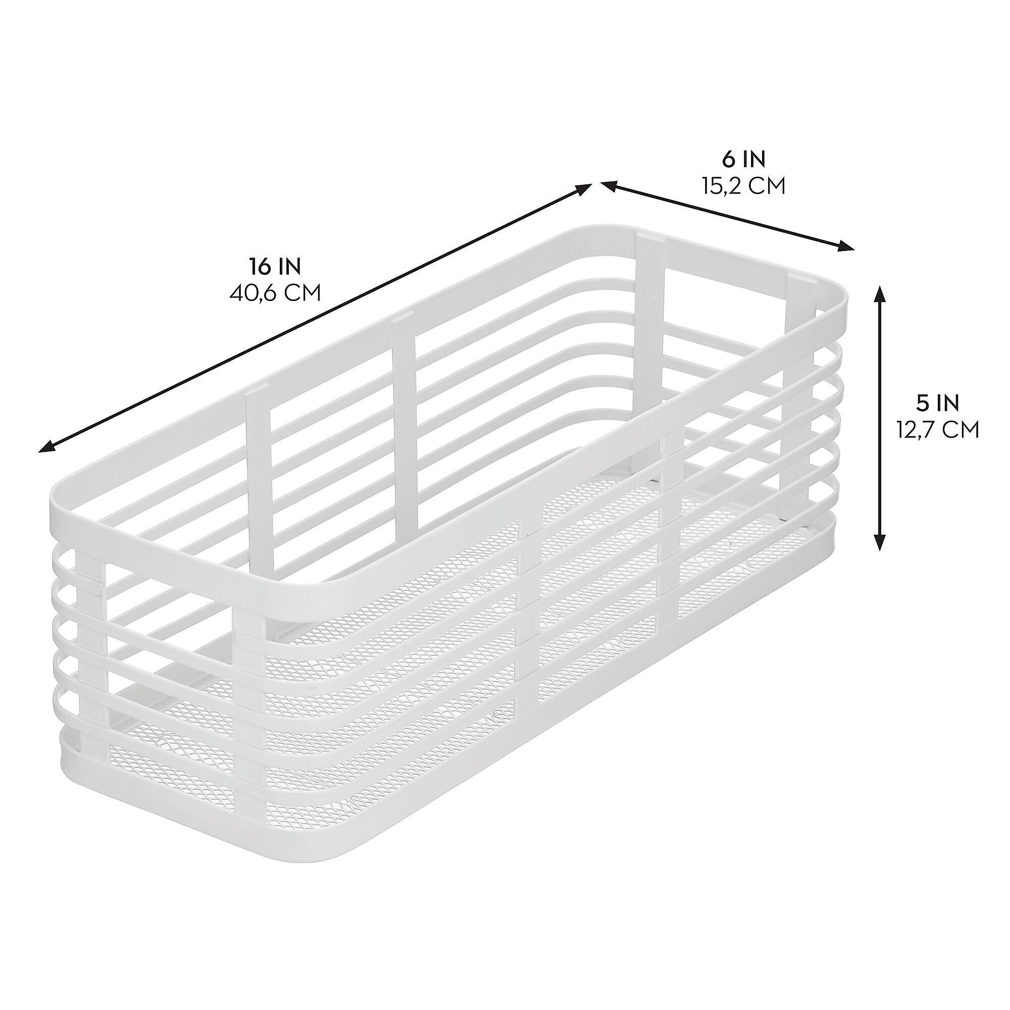 mDesign Steel Organizer, Matte White (25937)