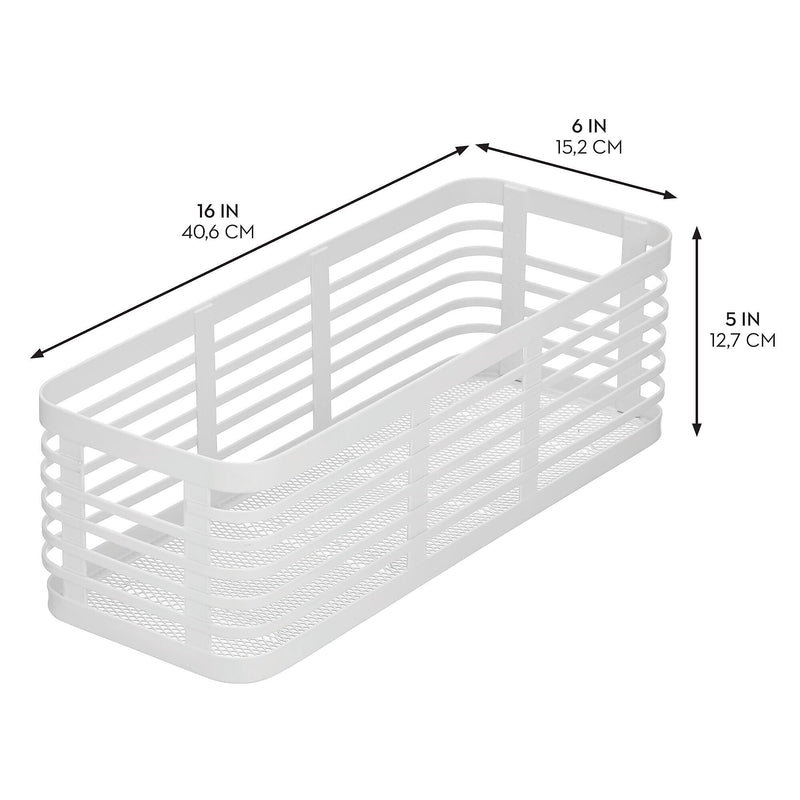 mDesign Steel Organizer, Matte White (25937)