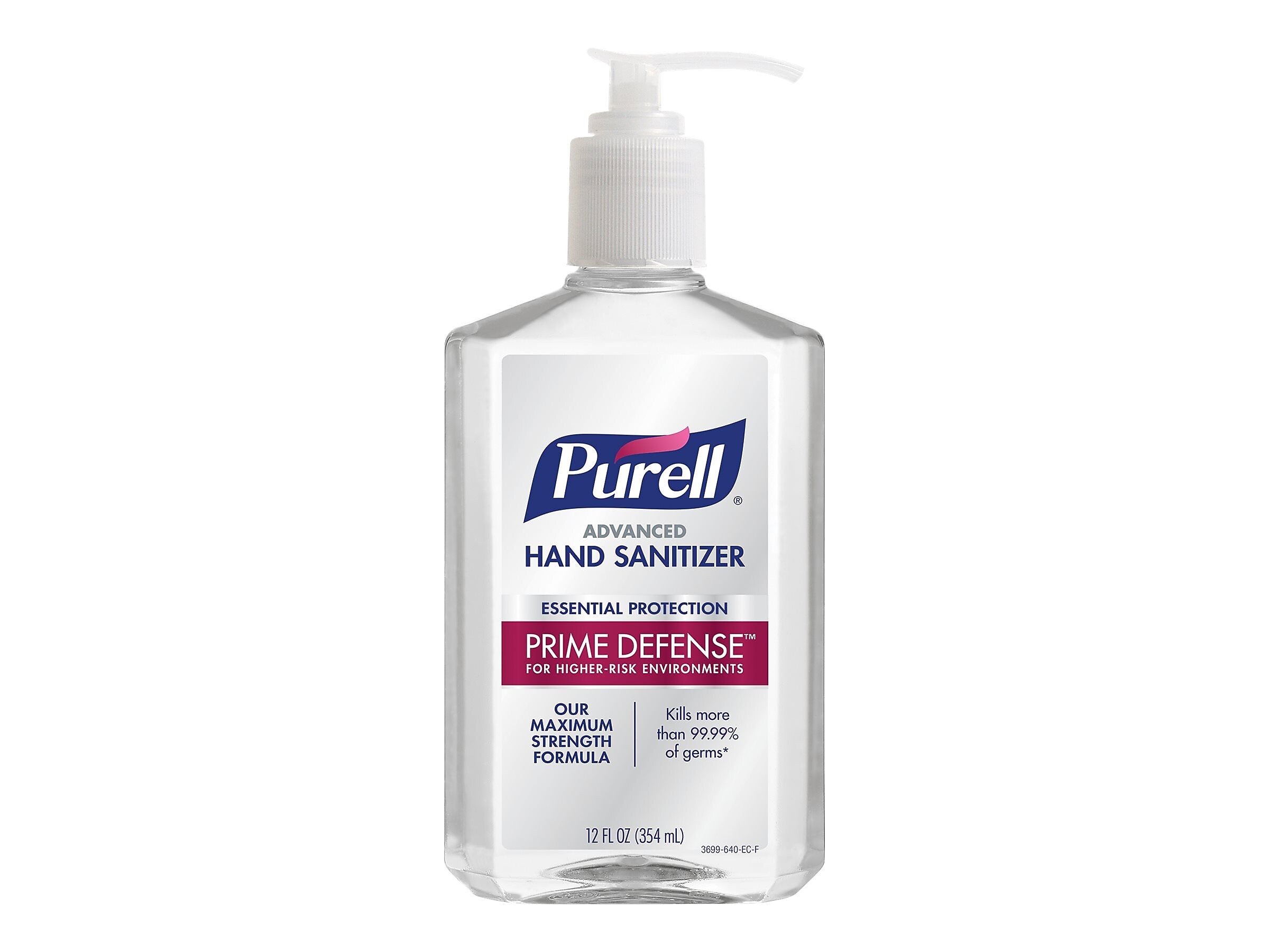 PURELL Advanced Prime Defense 85% Alcohol Gel Hand Sanitizer, 12 oz., 12/Carton (3699-12 CT)