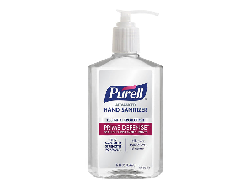 PURELL Advanced Prime Defense 85% Alcohol Gel Hand Sanitizer, 12 oz., 12/Carton (3699-12 CT)