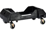 Alpine Industries Polypropylene Recycling Bin and Dolly, 23 Gallon, Blue (ALP477-R-BLU-PKD)