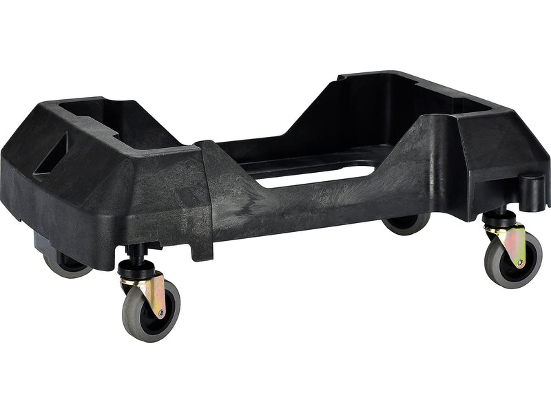 Alpine Industries Polypropylene Recycling Bin and Dolly, 23 Gallon, Blue (ALP477-R-BLU-PKD)