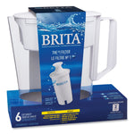 Brita Classic Water Filter Pitcher, 40 oz, 5 Cups, Clear, 2/Carton (CLO36089)