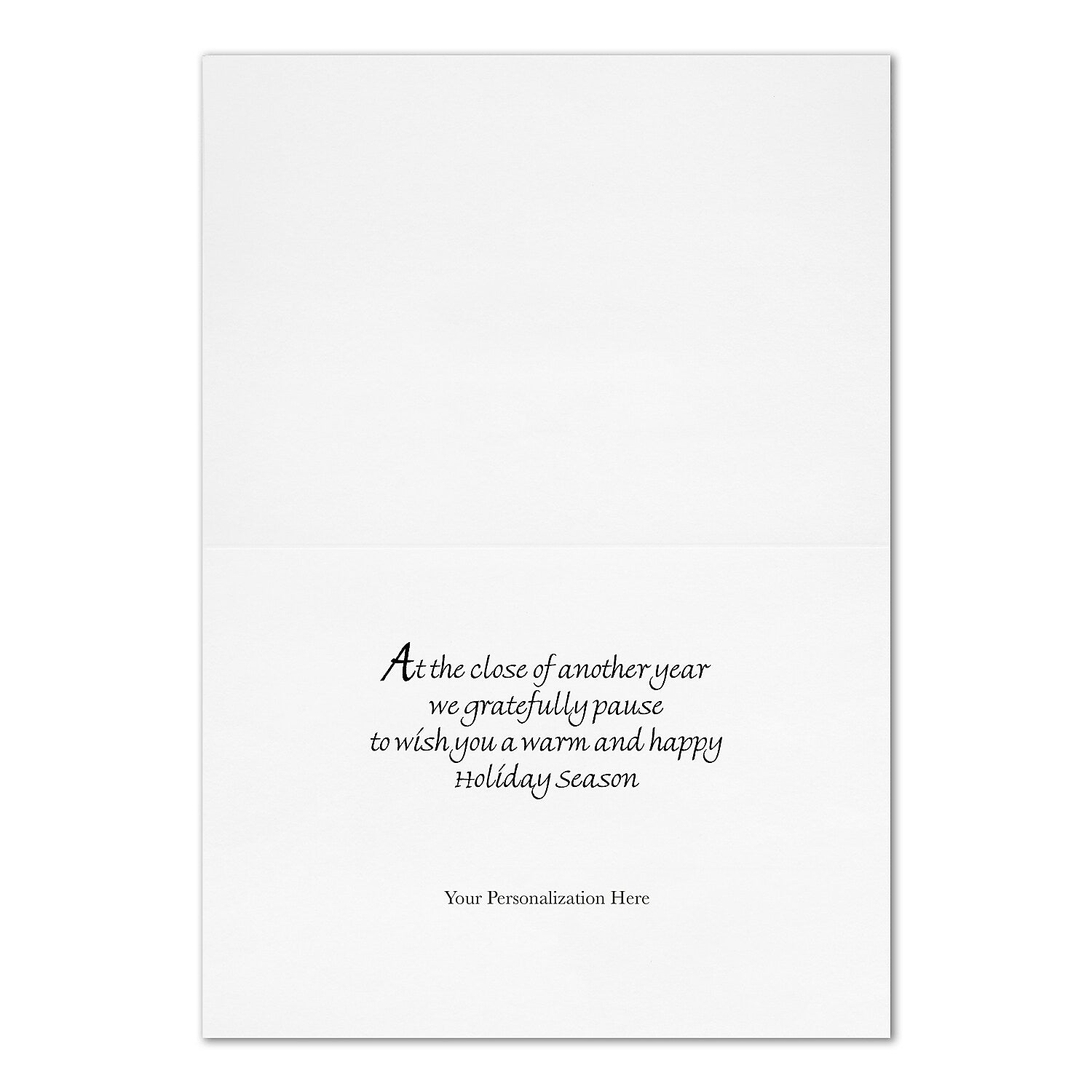 "Joyful Wreath" Holiday Card w/ Gold Lined White Envelope, 25/BX