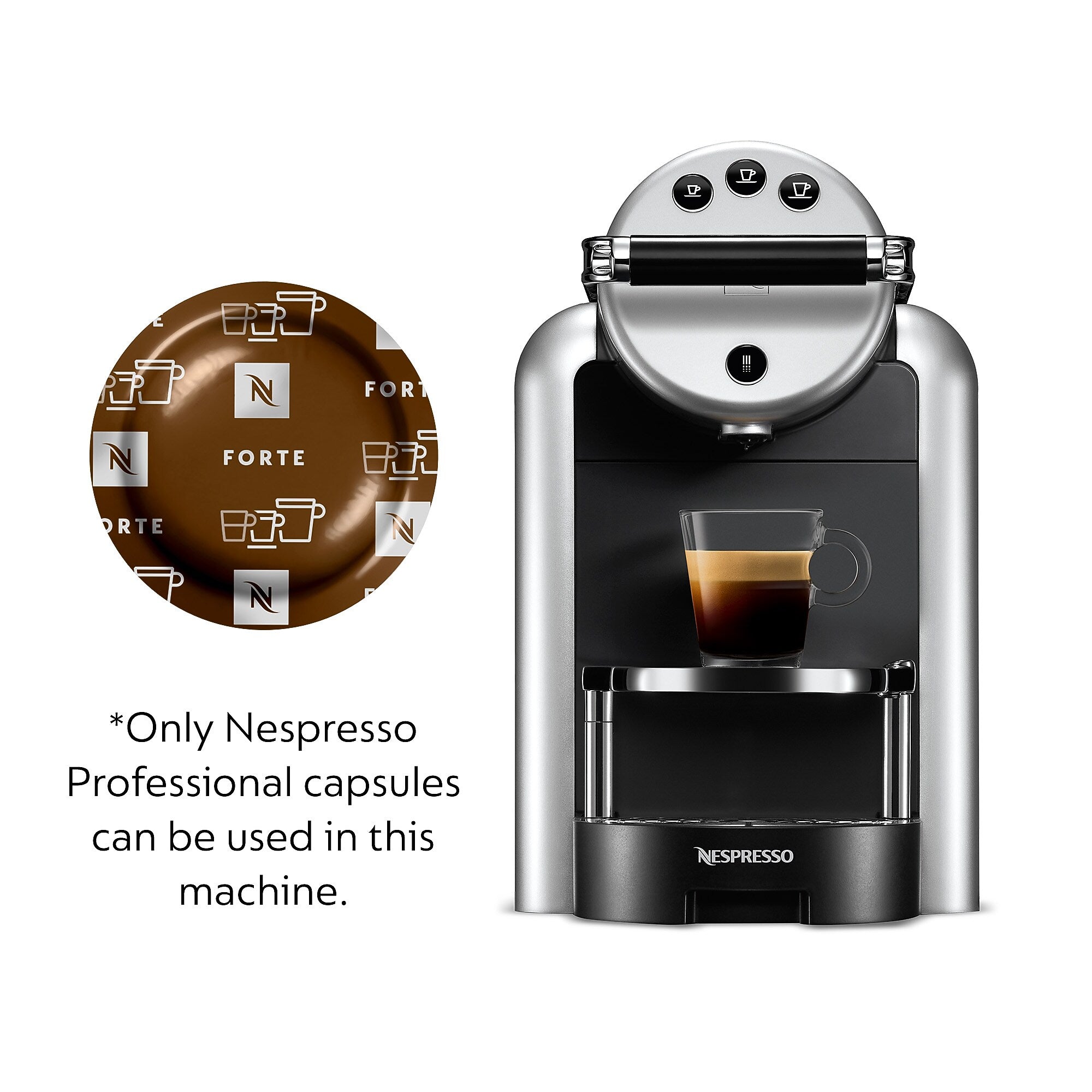 Nespresso Professional Zenius 24-Cups Coffee & Espresso Machine Combination, Aluminum (ZN100/NSF2)