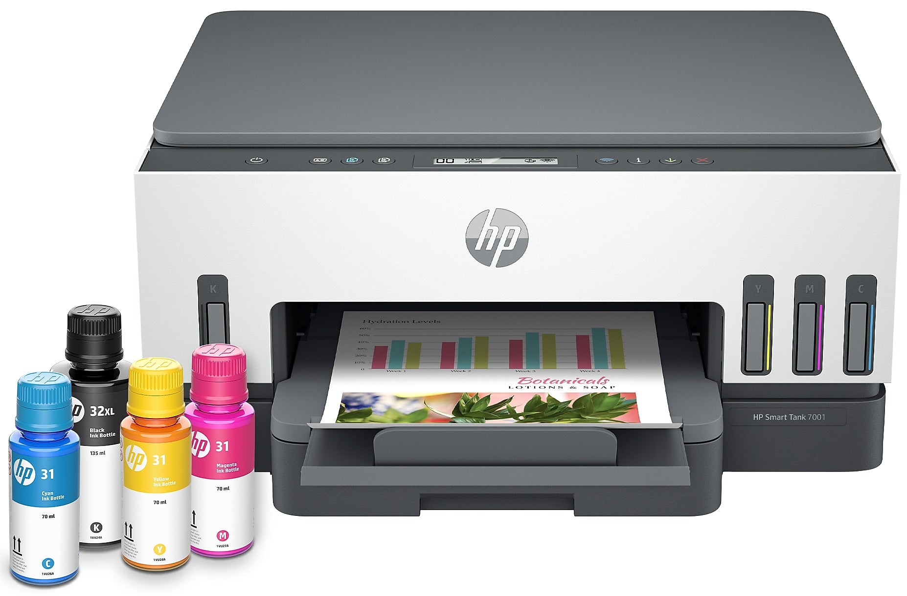 HP Smart Tank 7001 Wireless All-in-One Color Ink Tank Printer Scanner Copier, 2 years ink included (28B49A)
