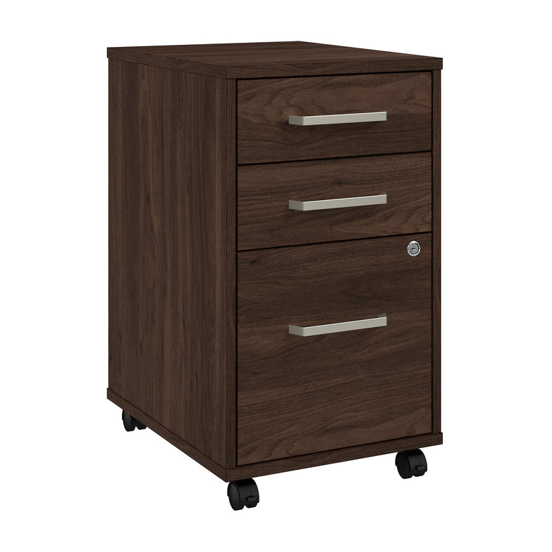 Bush Business Furniture Vista 3 Drawer File Cabinet, Black Walnut (VSF116BWSU)