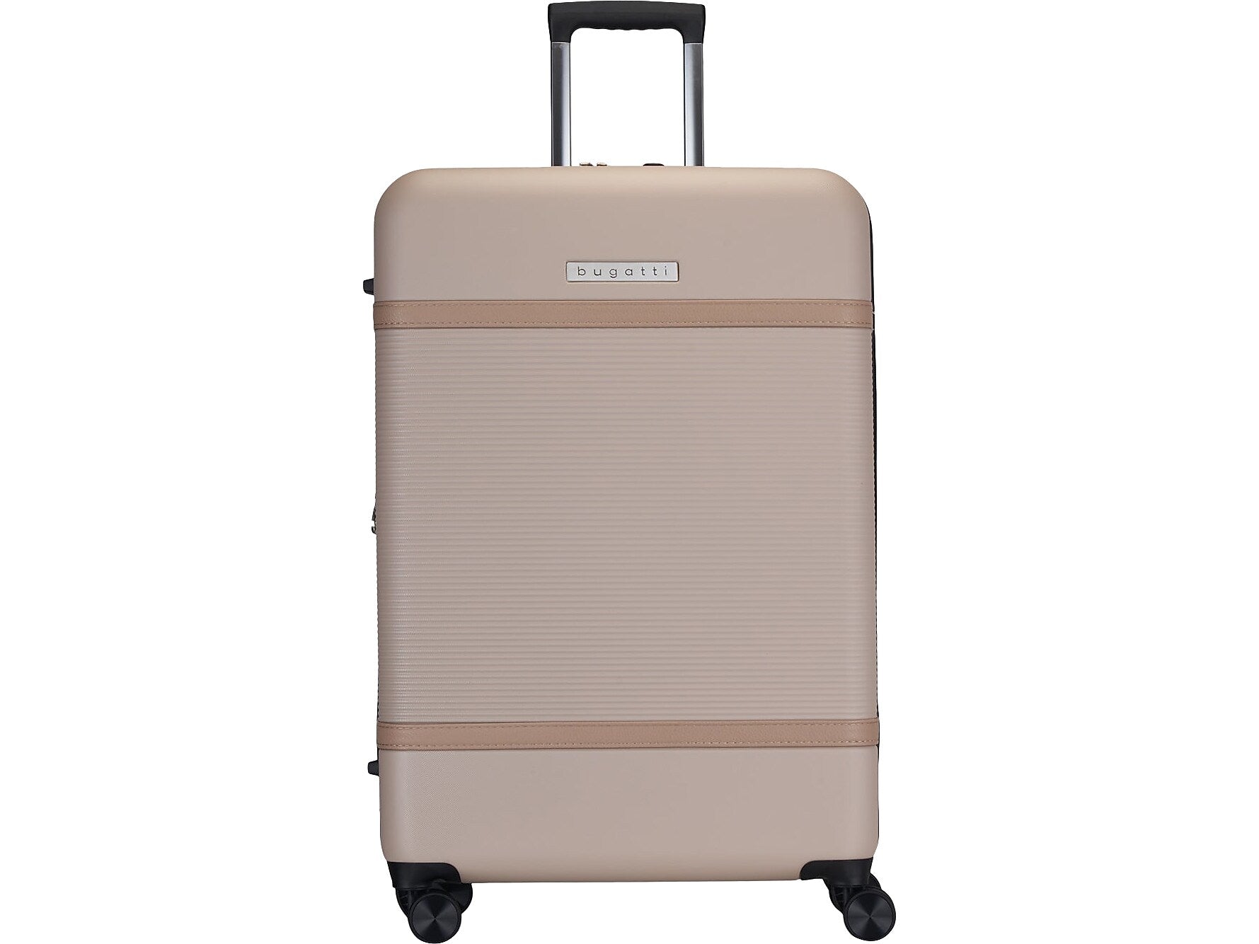 Bugatti Wellington 30" Hardside Suitcase, 8-Wheeled Spinner, TSA Checkpoint Friendly, Beige (HLG5128-COOKIE)