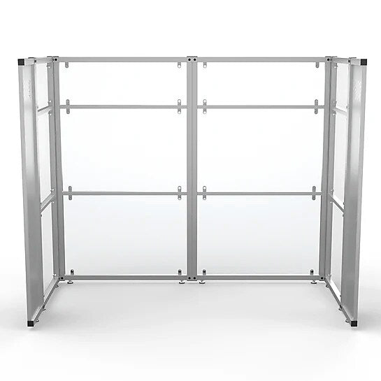 VersaDesk WorkNest 66"H x 81"W U-Shaped Cubicle Panel Workstation, Silver (WNCC-7248-S)
