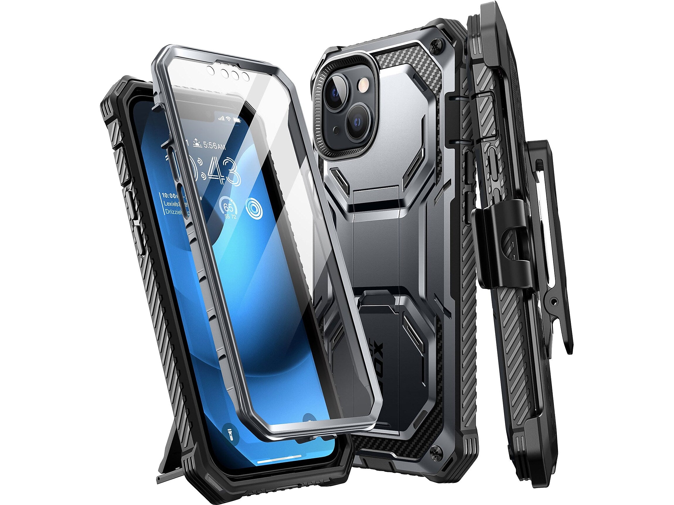 i-Blason Armorbox Black Rugged Case for iPhone 14 (iPhone2021/22-6.1-Armorbox-SP-Black)