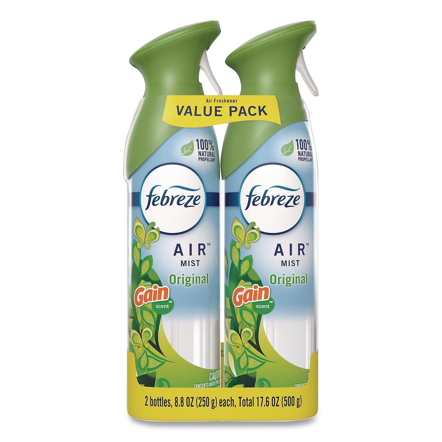 Febreze AIR Air Freshener & Deodorizer Aerosol, Gain Original Scent, 8.8 oz., 2/Pack (80816822PK)