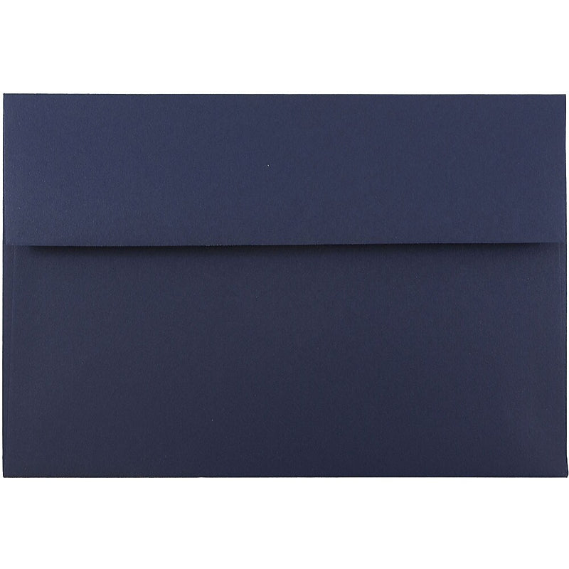 JAM Paper A8 Booklet Envelope 5 1/2" x 8 1/8", Navy Blue, 100/Pack (LEBA767d)