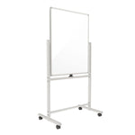 TRU RED™ Magnetic Painted Steel Mobile Dry Erase Board, Aluminum Frame, 30"H x 40"W (TR62827)