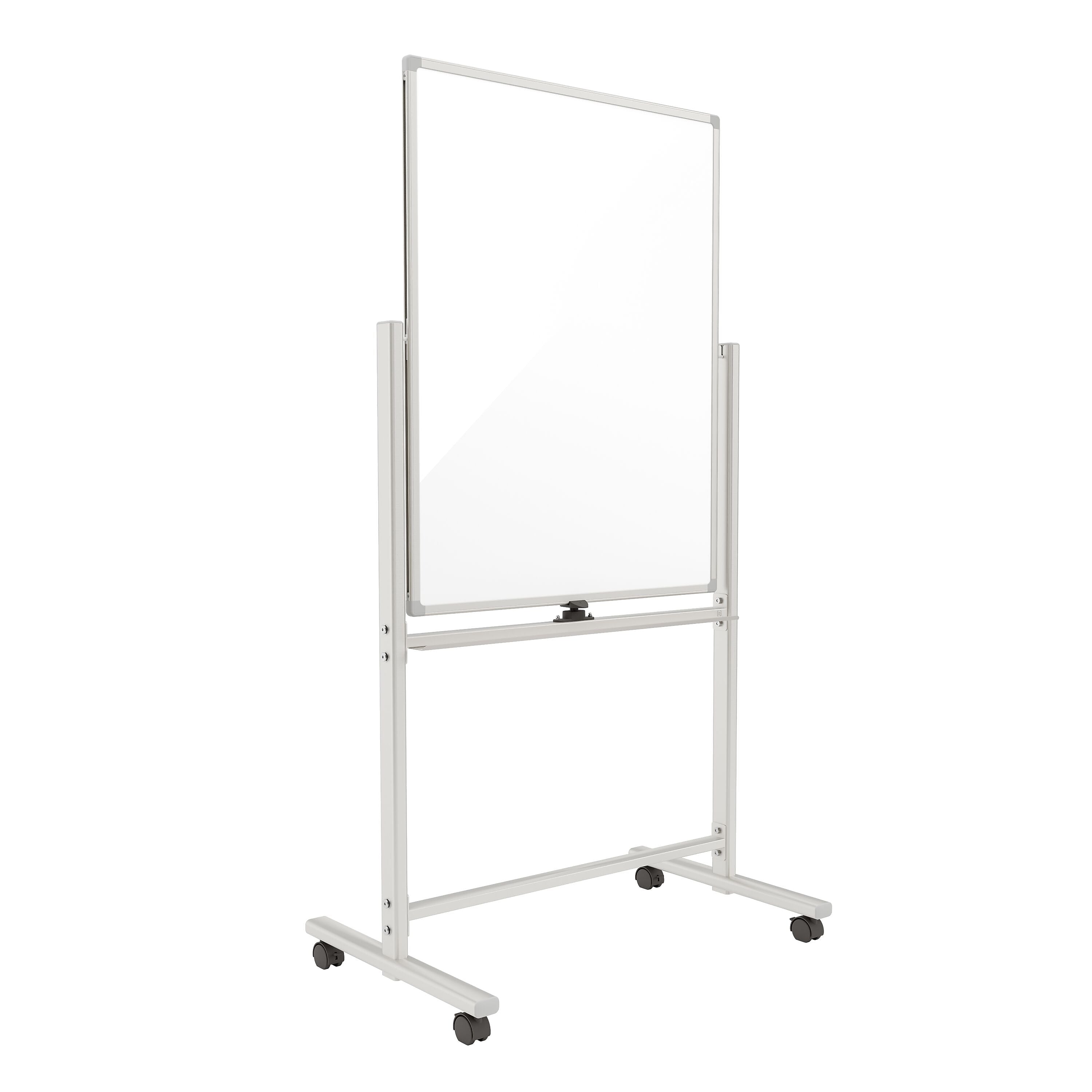 TRU RED™ Magnetic Painted Steel Mobile Dry Erase Board, Aluminum Frame, 30"H x 40"W (TR62827)