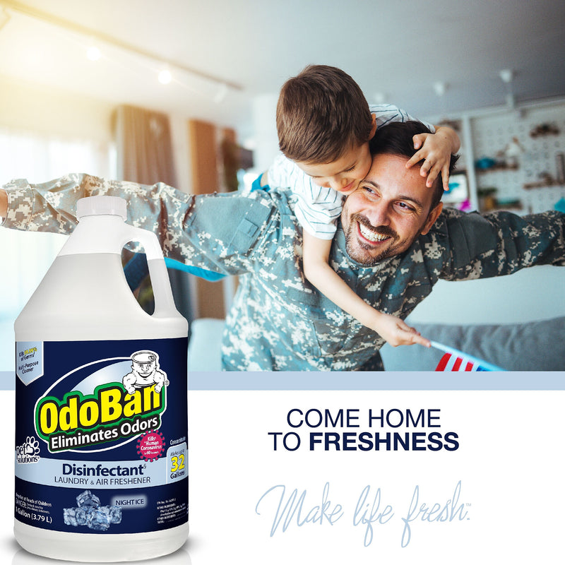 OdoBan Air Freshener & Deodorizer, Night Ice Scent, 1 Gallon (911901-G4)