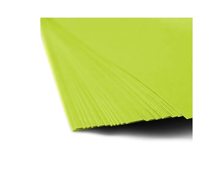 JAM Paper Smooth Colored 8.5" x 11" Color Copy Paper, 24 lbs., Wasabi, 100 Sheets/Ream (104034)