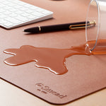 Smead Large Vegan Leather Anti-Slip Desk Pad, 36" x 17", Brown (SMD64827)