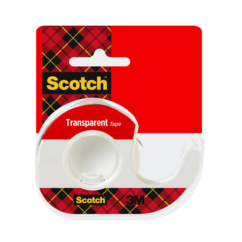 Scotch Transparent Clear Tape Refill, 0.5" x 12.5 yds., 1" Core, Clear (144)