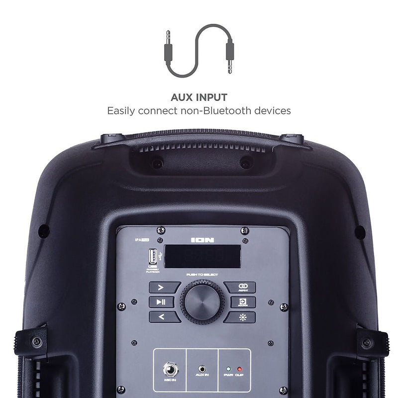 ION Pro Glow Ultra Bluetooth PA Speaker System, Black (IONPROGLOWULTR)