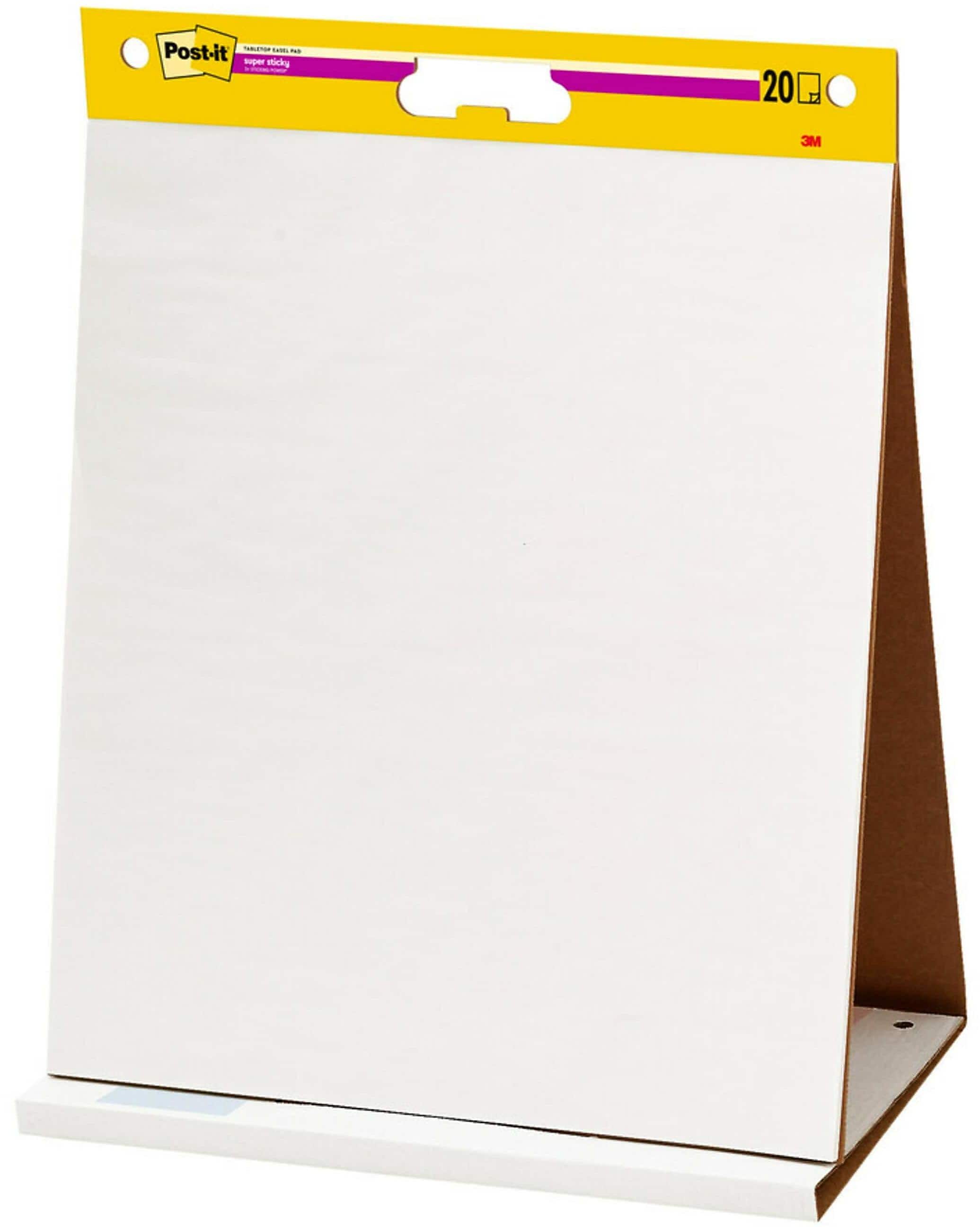 Post-it Super Sticky Tabletop Easel Pad, 20" x 23", 20 Sheets/Pad (563)