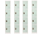 AdirOffice 72'' 4 Tier Misty Green Storage Locker, 4/Pack (ADI629-204-MGRN-PKG-4)