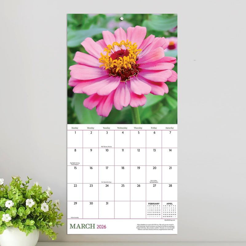 2026 TF Publishing 12" x 17" TF Publishing 7" x 7" Flowers Mini Calendar 26-2014