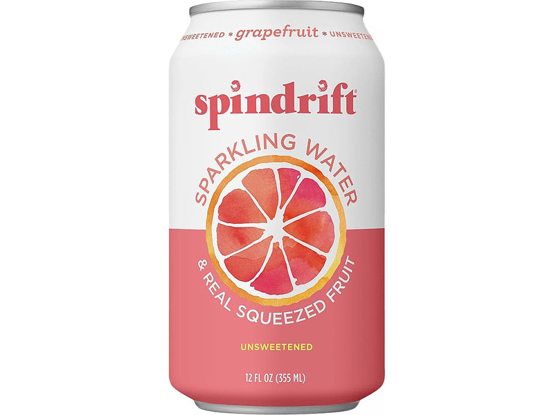 Spindrift Grapefruit Flavored Sparkling  Water, 12 oz., 24 Cans/Carton (0-4108-0003)