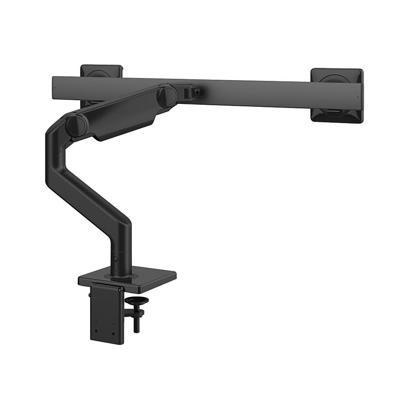 Humanscale M8.1 Adjustable Dual Monitor Arm, Up to 28" Monitors, Black (M82CBB)