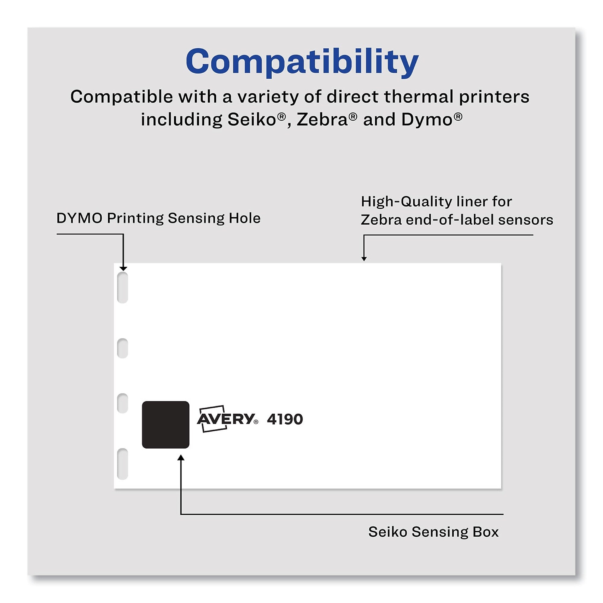Avery Multipurpose Thermal Labels, 2 5/16" x 4", 300/Roll, 1 Roll/Box
