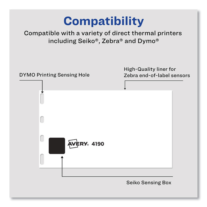Avery Multipurpose Thermal Labels, 2 5/16" x 4", 300/Roll, 1 Roll/Box