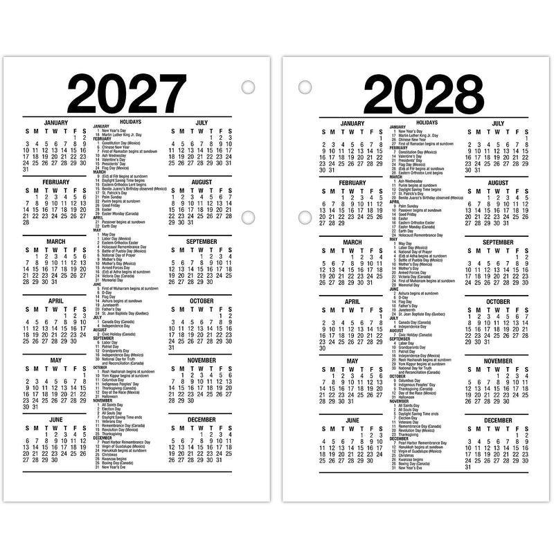 2026 AT-A-GLANCE 6" x 3.5" Daily Calendar Refill Pages, White/Black (E717T-50-26)