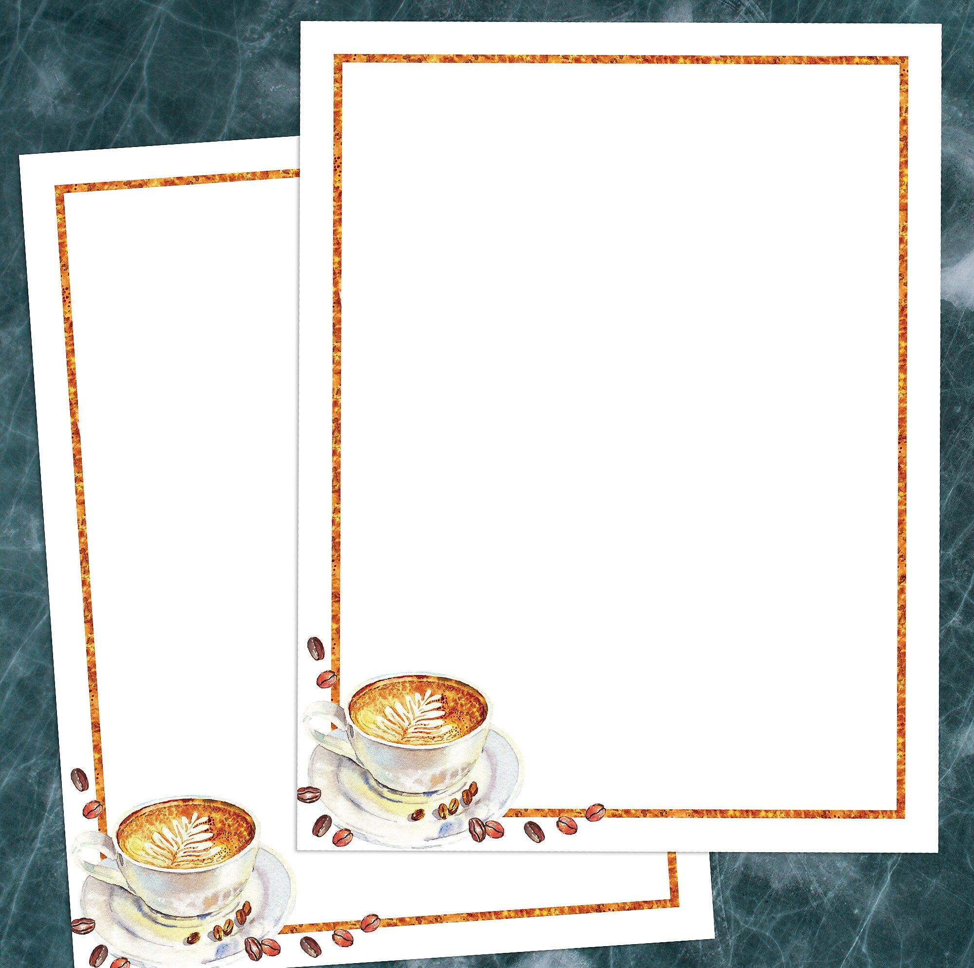 Great Papers Latte Coffee Beans Everyday Letterhead, Multicolored, 50 Sheets/Pack (2025009)