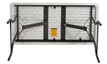 ICEBERG IndestrucTable 30" x 96" Plastic Folding Table, Platinum Granite (65233)