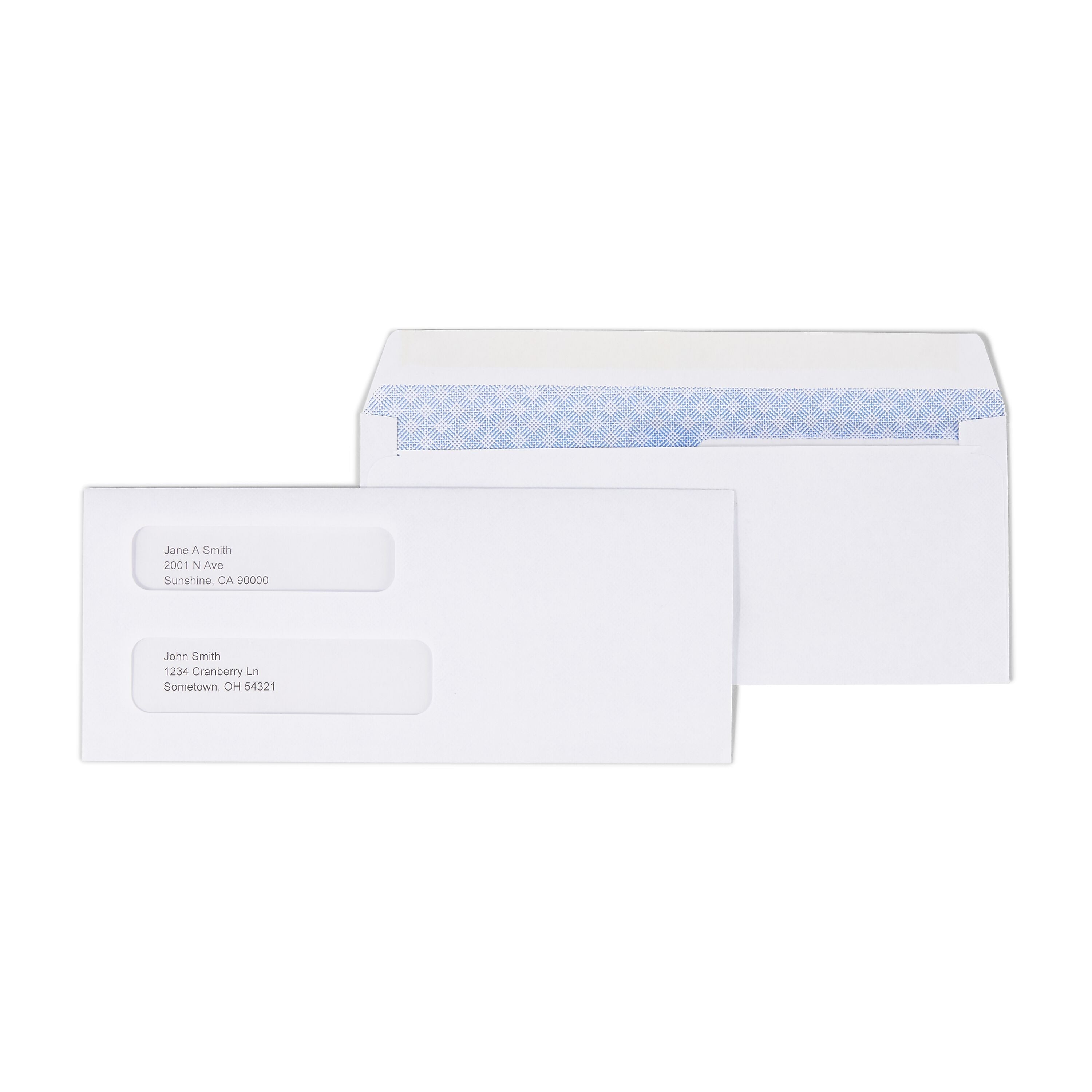 Staples Security Tinted #8 Business Envelopes, 3 5/8" x 8 5/8", White, 500/Box (438614-CC)