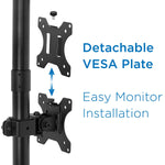 Mount-lt! Adjustable Monitor Mount, Up to 32" Monitor, Black (MI-1768)