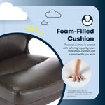 Serta Comfort Ergonomic Bonded Leather Swivel Executive Chair, Brown (CHR10130B)