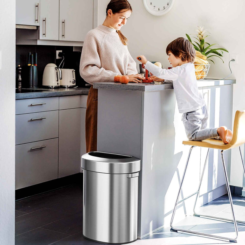 iTouchless Stainless Steel Trash Can, 18 Gallon (IT18DOT)