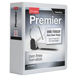 Cardinal Premier Heavy Duty 4" 3-Ring View Binders, D-Ring, White (10340CB)