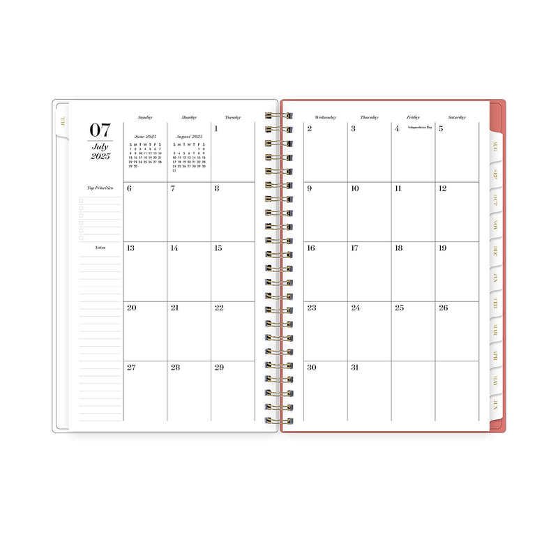 2025-2026 Blue Sky Sincerely Jules Rosie 5" x 8" Academic Weekly & Monthly Planner, Plastic Cover, Multicolored (155340)