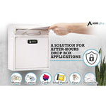 AdirOffice Steel Large Wall Mounted Interoffice Mailbox Drop Box, Combination Lock, White (631-04-WHI-KC)