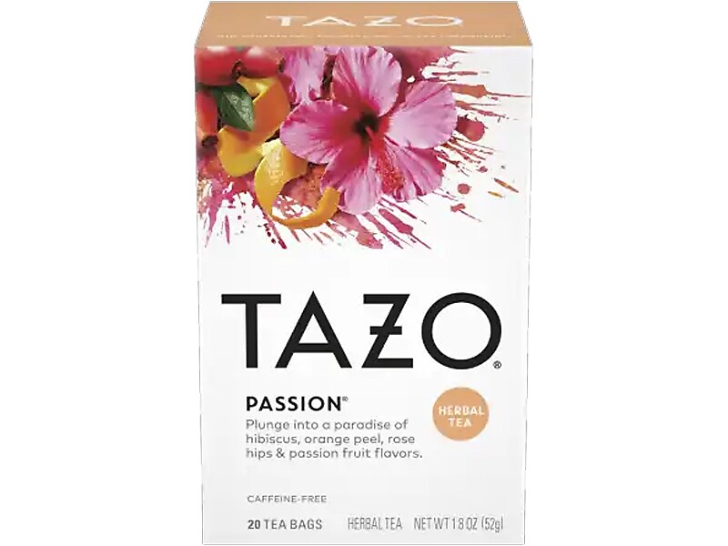 Tazo Passion Herbal Tea, Tea Bag, 1.8 Oz., 20/Box (30794522200451)
