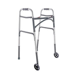 Dynarex Bariatric Dual Release Folding Walker with Wheels (10166)