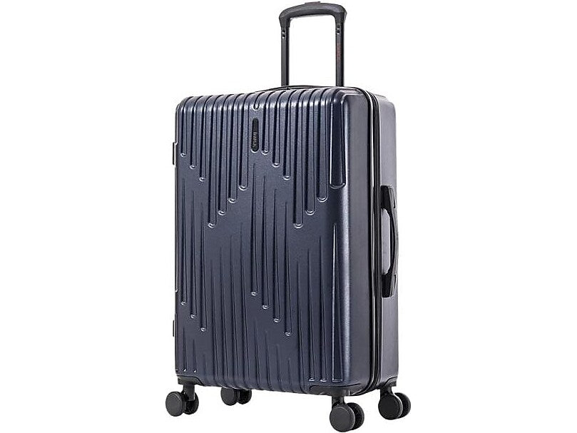 InUSA Drip 24" Hardside Suitcase, 4-Wheeled Spinner, TSA Checkpoint Friendly, Blue (IUDRI00M-BLU)