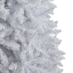 Nearly Natural 10-ft Slim White Artificial Christmas Tree with 800 Warm White LED Lights and 2420 Bendable Branches (T3364)