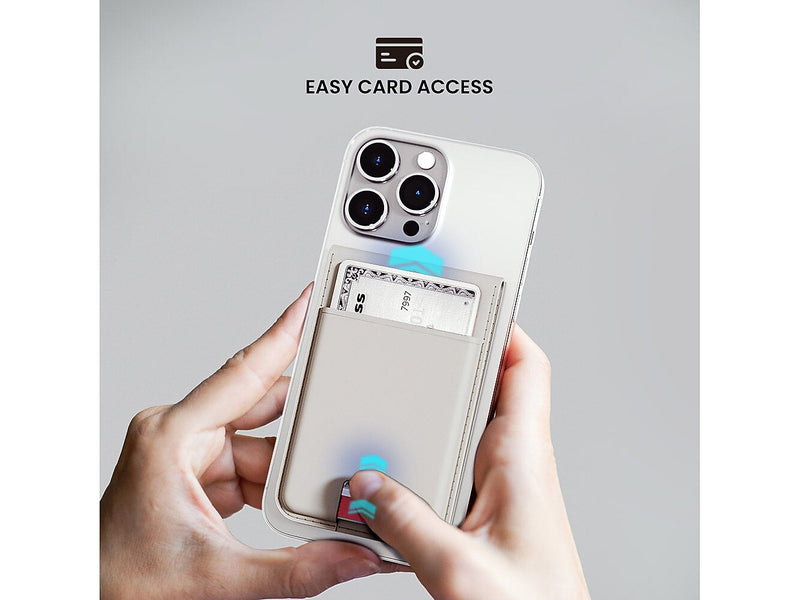 JOURNEY EZMO Magnetic MagSafe Wallet and Phone Stand, Dove Gray (JKW5LG)