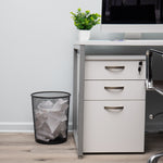 Mind Reader Metal Mesh Trash Can, 4.4 Gallon, Black (1CIRGA-BLK)
