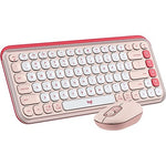 Logitech POP Icon Wireless Keyboard and Optical Mouse Combo, Rose and Off-White (920-013105)