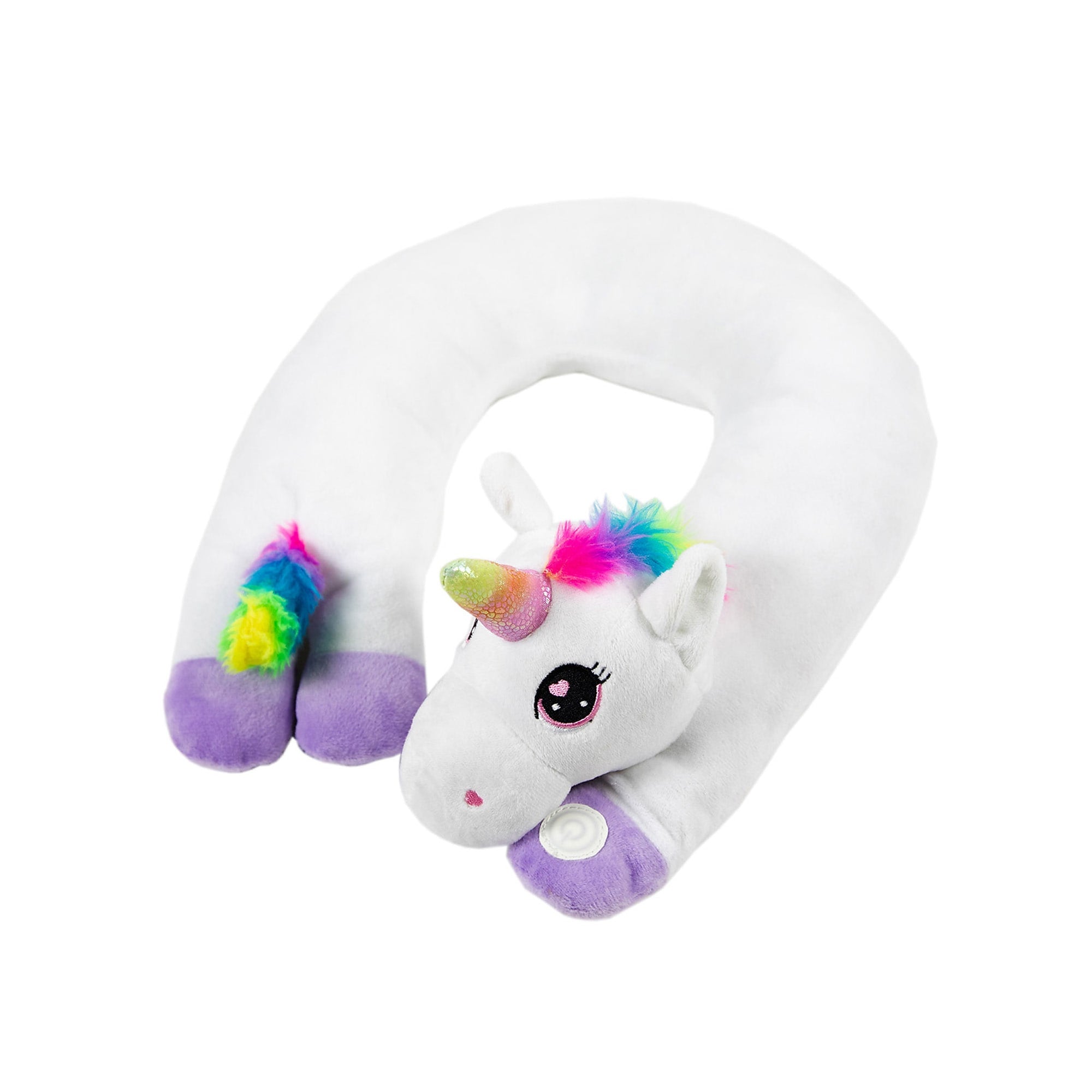 Bouncyband Sensory Vibrating Unicorn Stuffed Animal, White/Purple (BBAVNUN)