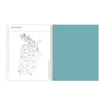 2025-2026 Blue Sky Teacher Dots 8.5" x 11" Academic Year Weekly & Monthly Planner, Plastic Cover, Multicolored (100330-A26)